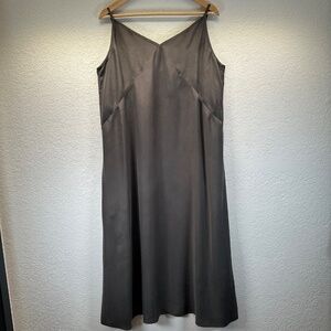 Jenni Kayne Cleo Rio Slip Midi Dress Women's XXL Brown Adjustable Feminine